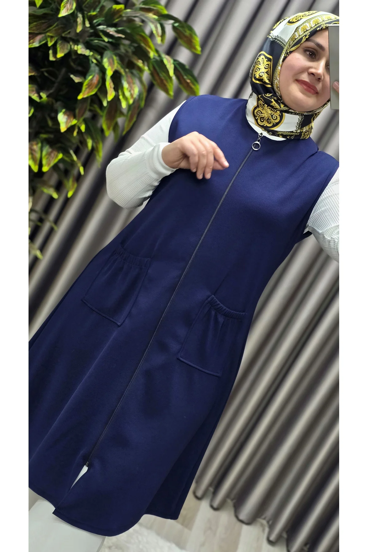 Kadın Büyük Beden Rahat Kalıp Ottoman Kumaş Dört Mevsim Çelik Örm