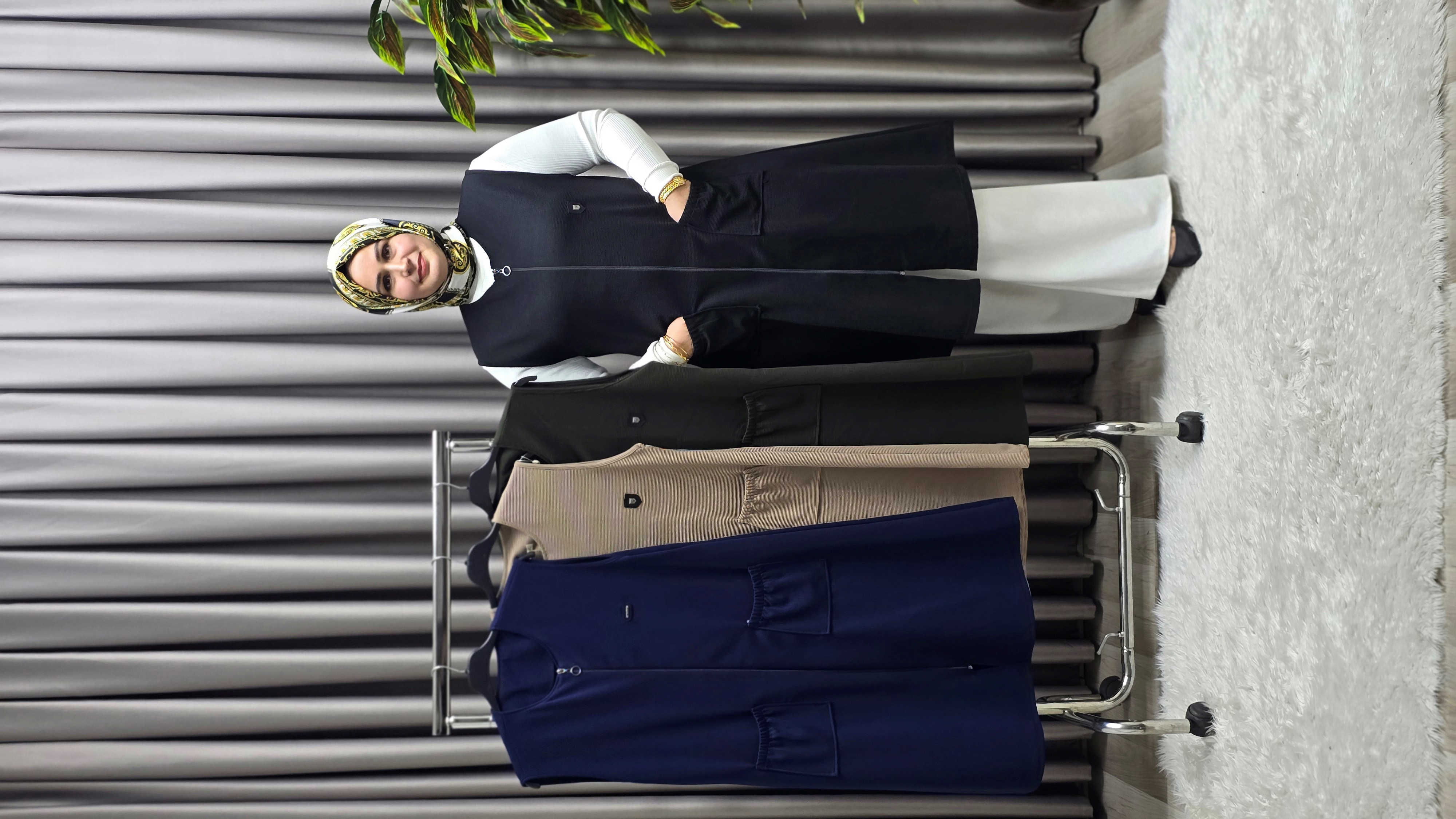 Elmas Tesettür Kadın Büyük Beden Rahat Kalıp Ottoman Kumaş Dört Mevsim Çelik Örm Elmas Tesettür Kadın Büyük Beden Rahat Kalıp Ottoman Kumaş Dört Mevsim Çelik Örm