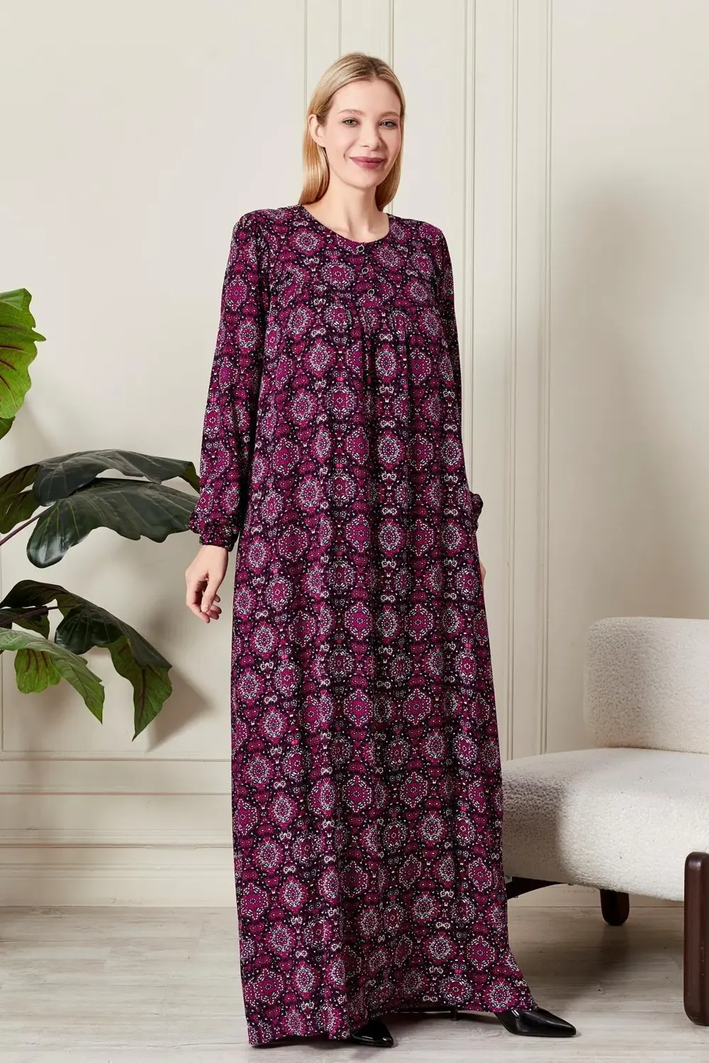 Kadın Büyük Beden Robalı Elbise Kadın Büyük Beden Robalı Elbise