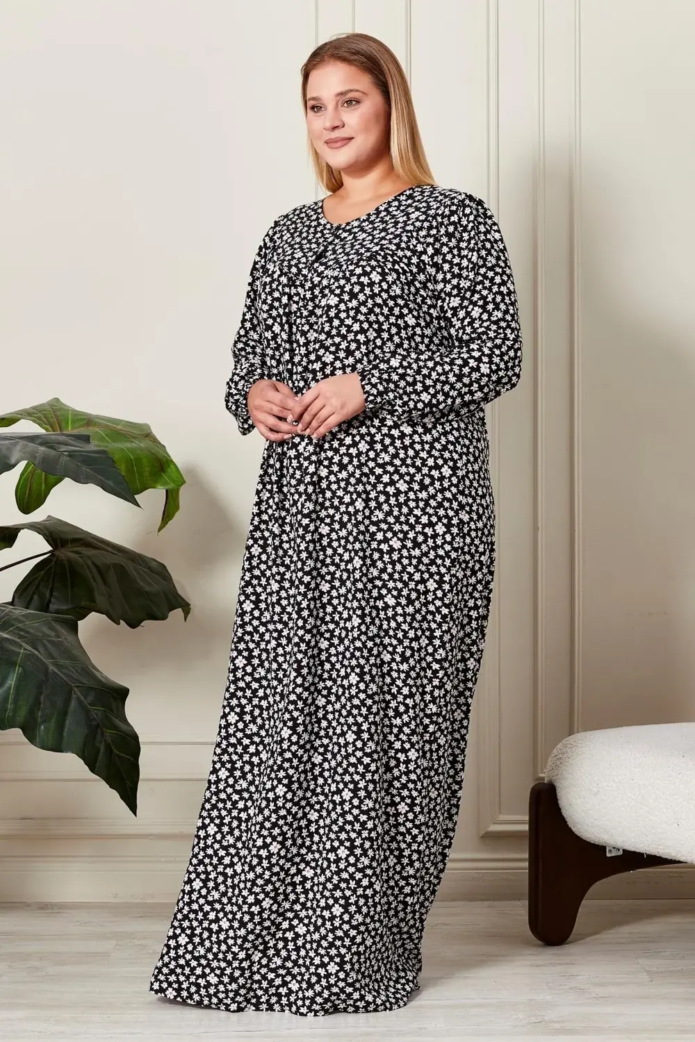 Kadın Büyük Beden Robalı Elbise Kadın Büyük Beden Robalı Elbise