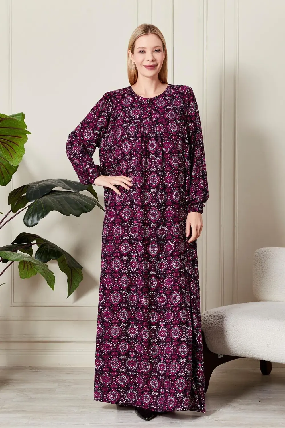 Kadın Büyük Beden Robalı Elbise Kadın Büyük Beden Robalı Elbise