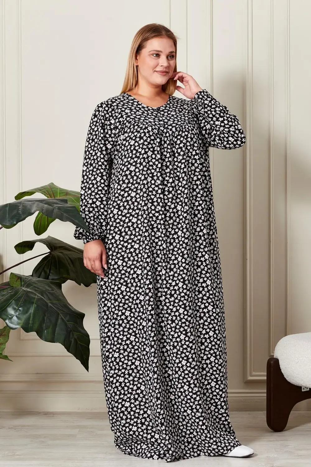 Kadın Büyük Beden Robalı Elbise Kadın Büyük Beden Robalı Elbise