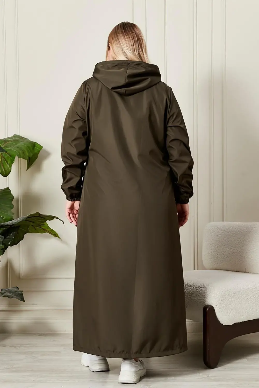 Kadın Büyük Beden Tam Boy Trenç