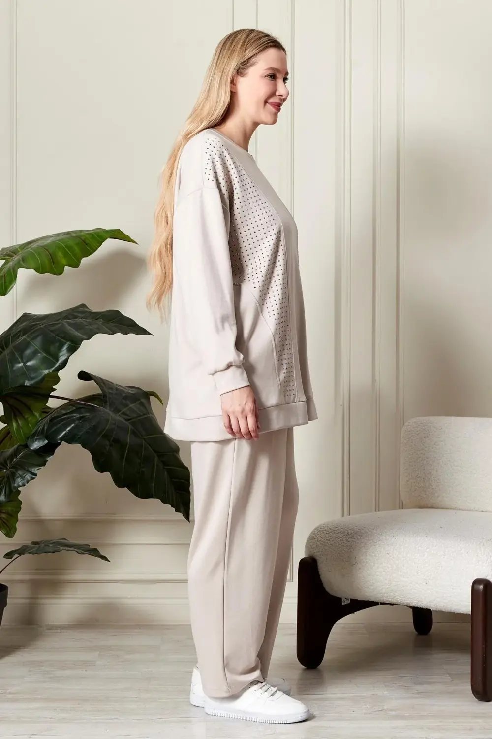 Kadın Büyük Beden Taşlı Takım