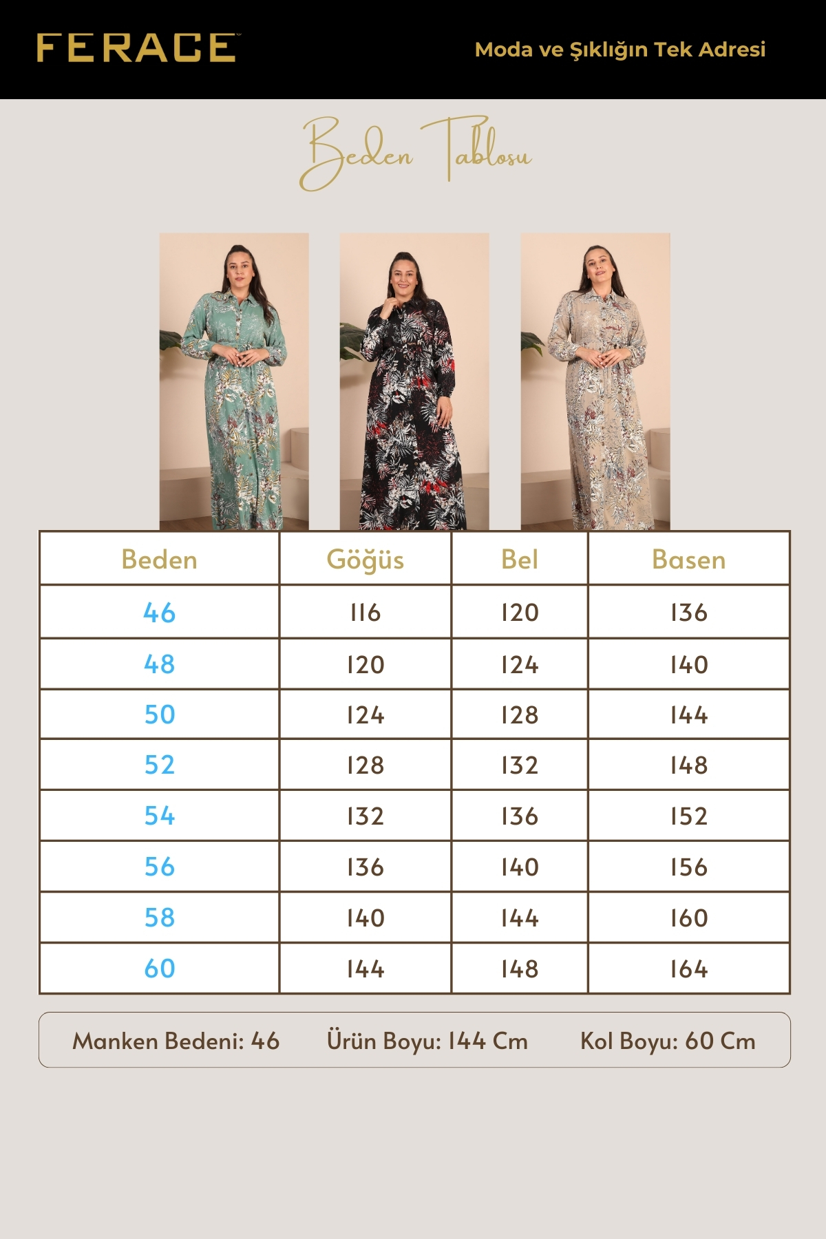 Ferace Kadin Buyuk Beden Tesettur Giyim Yazlik Uzun Elbise Kahverengi