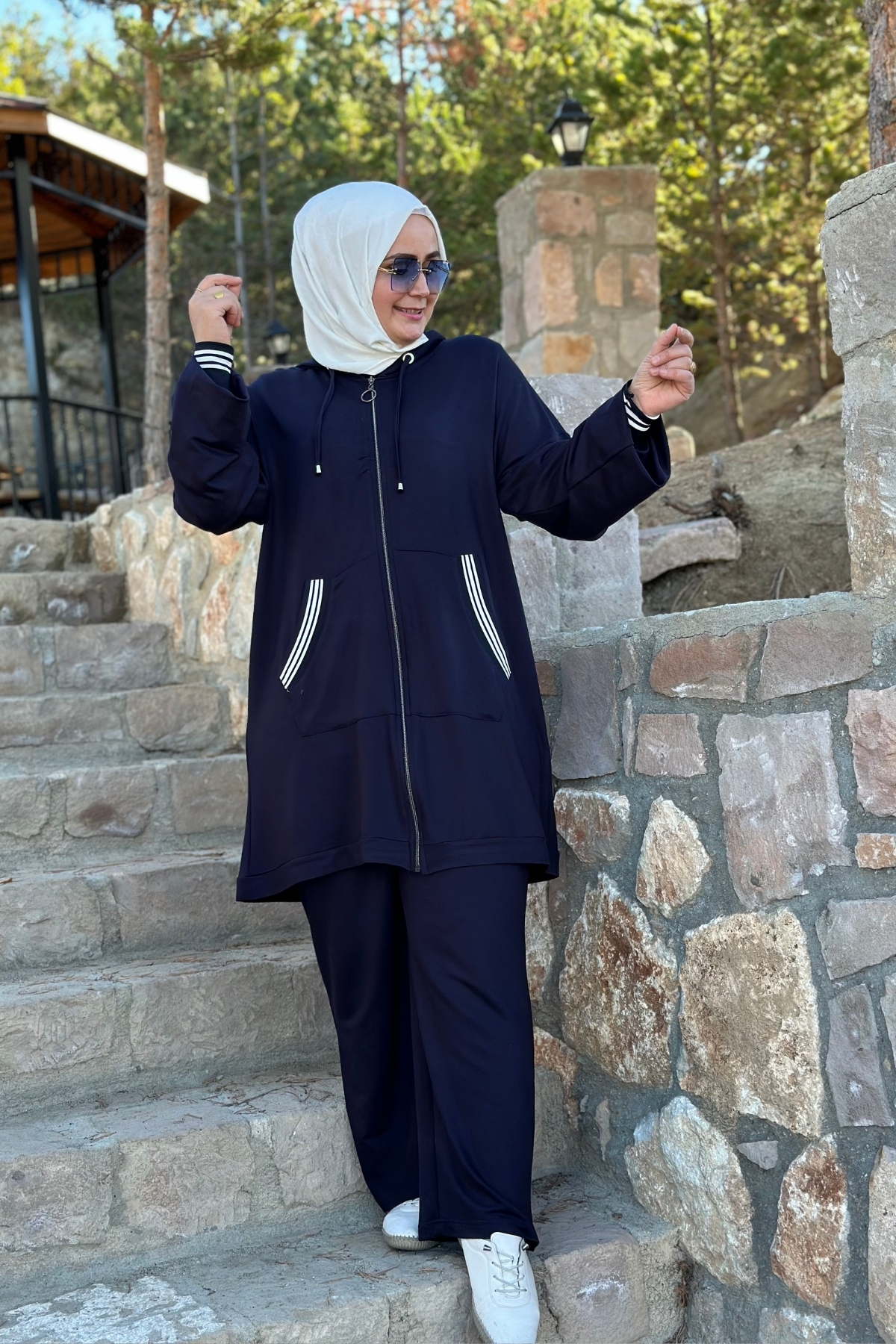 Elmas Tesettür Kadın Büyük Beden Tesetttür Spor İkili Takım