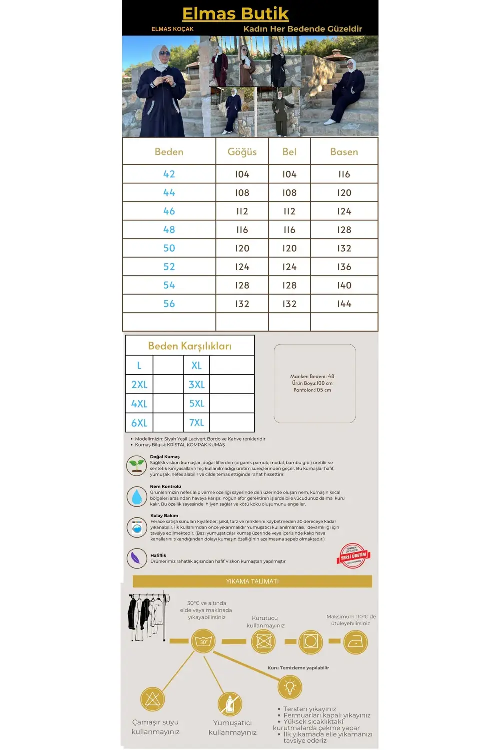 Kadın Büyük Beden Tesetttür Spor ikili Takım