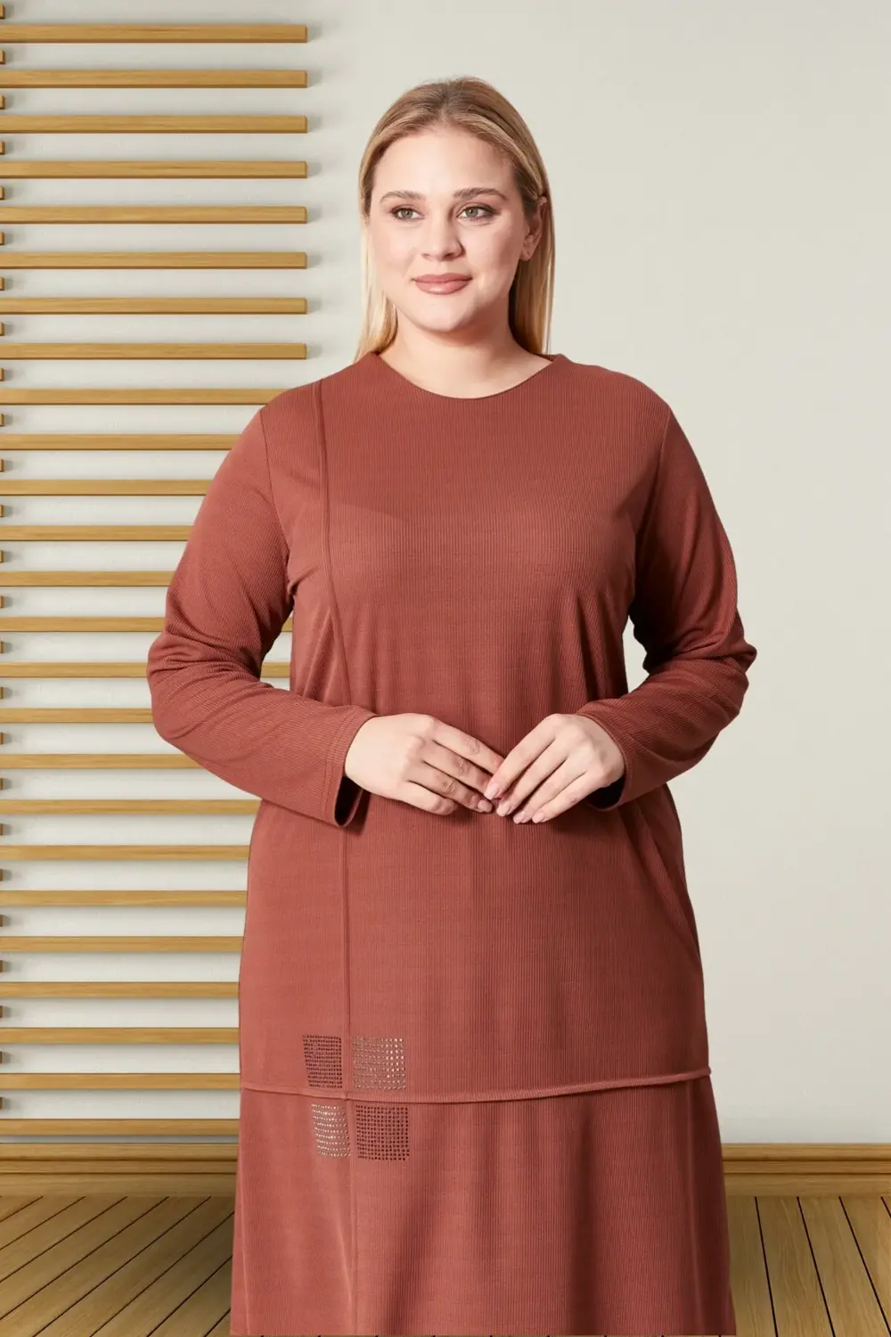 Kadın Büyük Beden Tesettür Giyim Mevsimlik Penye Takım