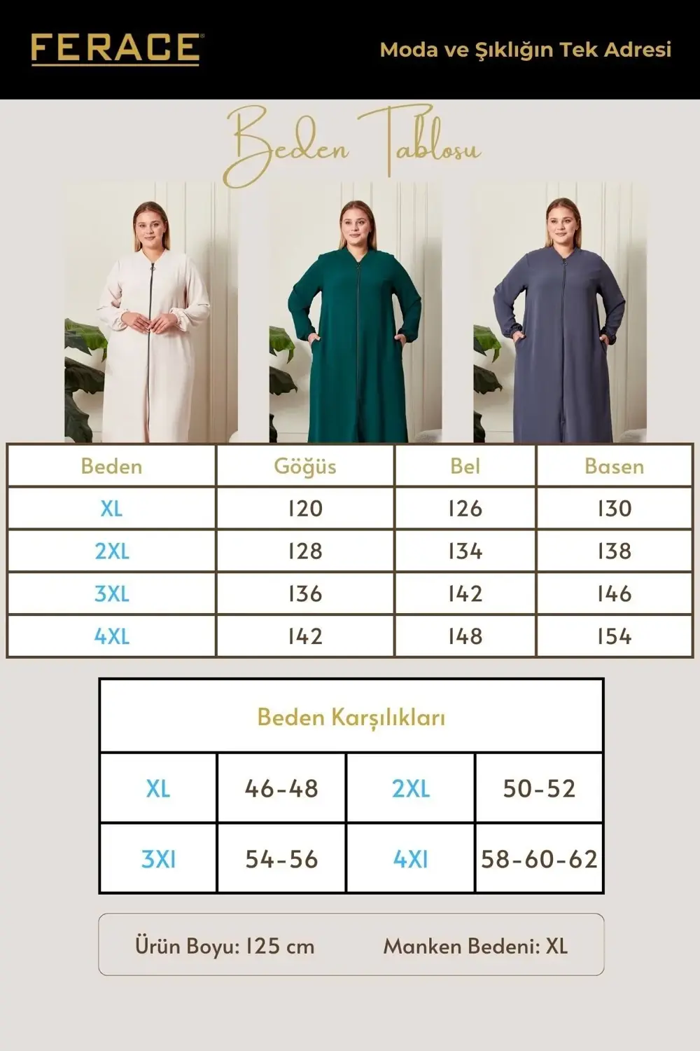 Kadin Buyuk Beden Tesettur Mevsimlik Giy Çık Kap