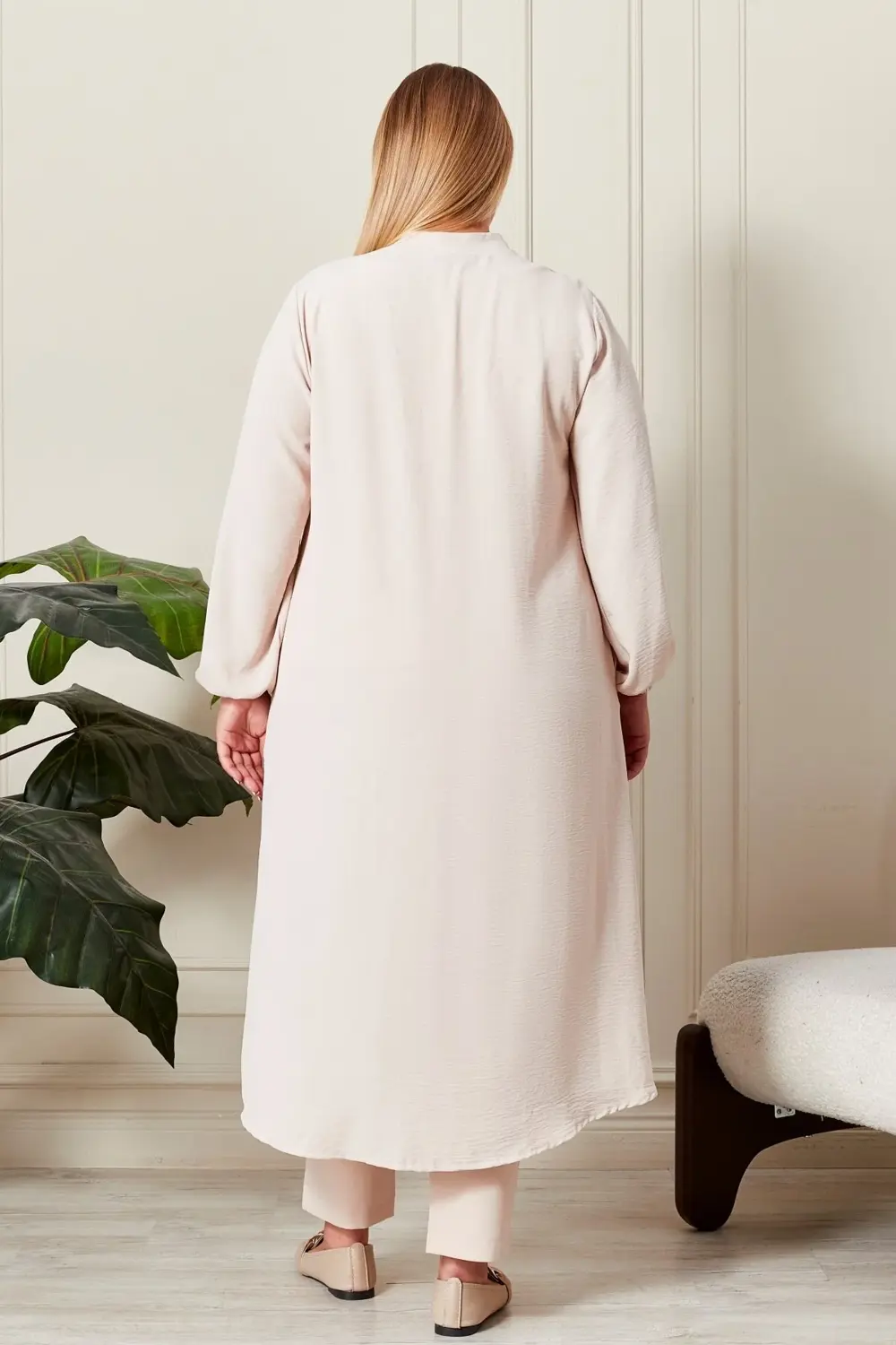 Kadin Buyuk Beden Tesettur Mevsimlik Giy Çık Kap