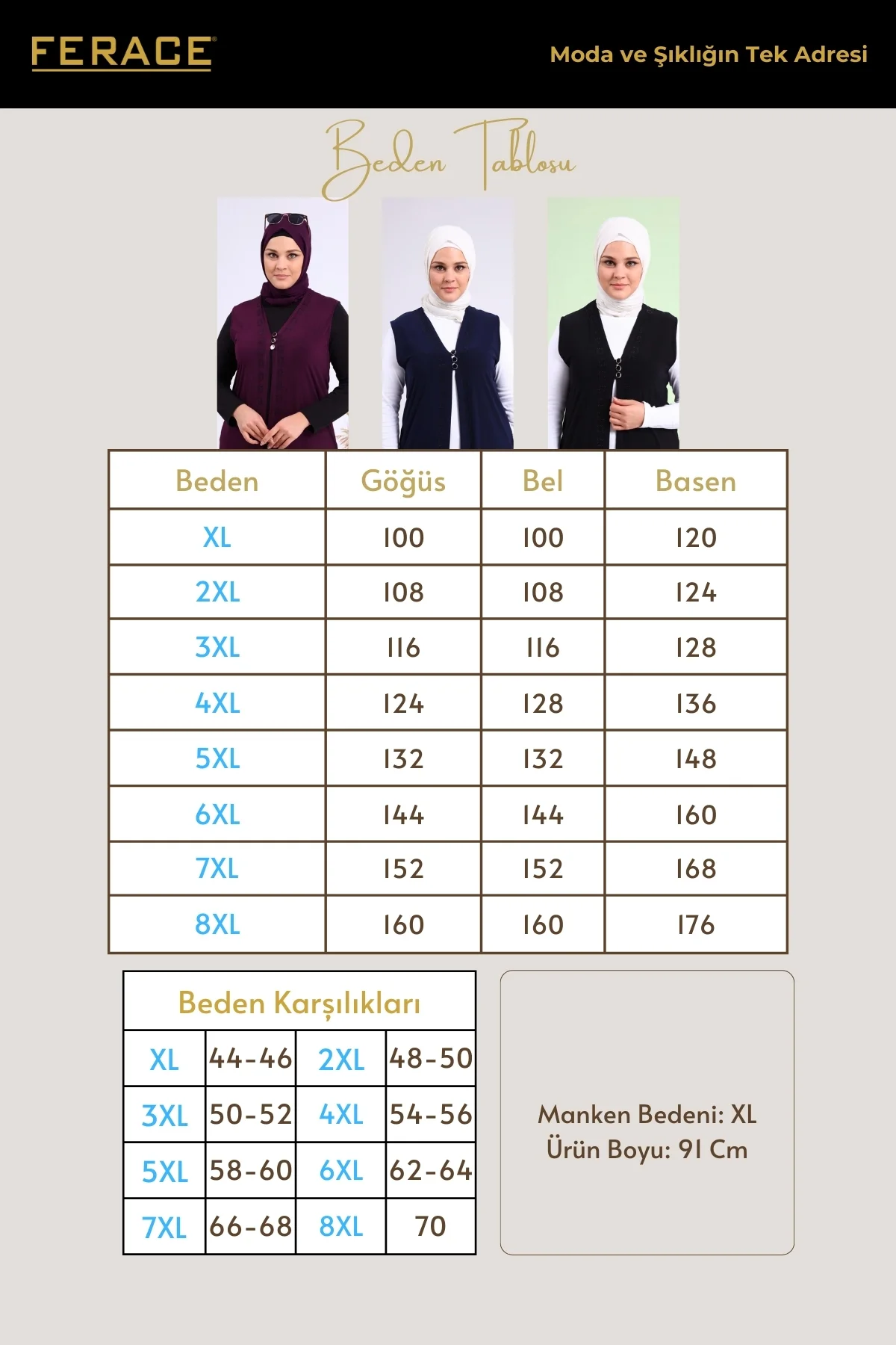 Kadin Buyuk Beden Üç Düğmeli Likralı Yelek