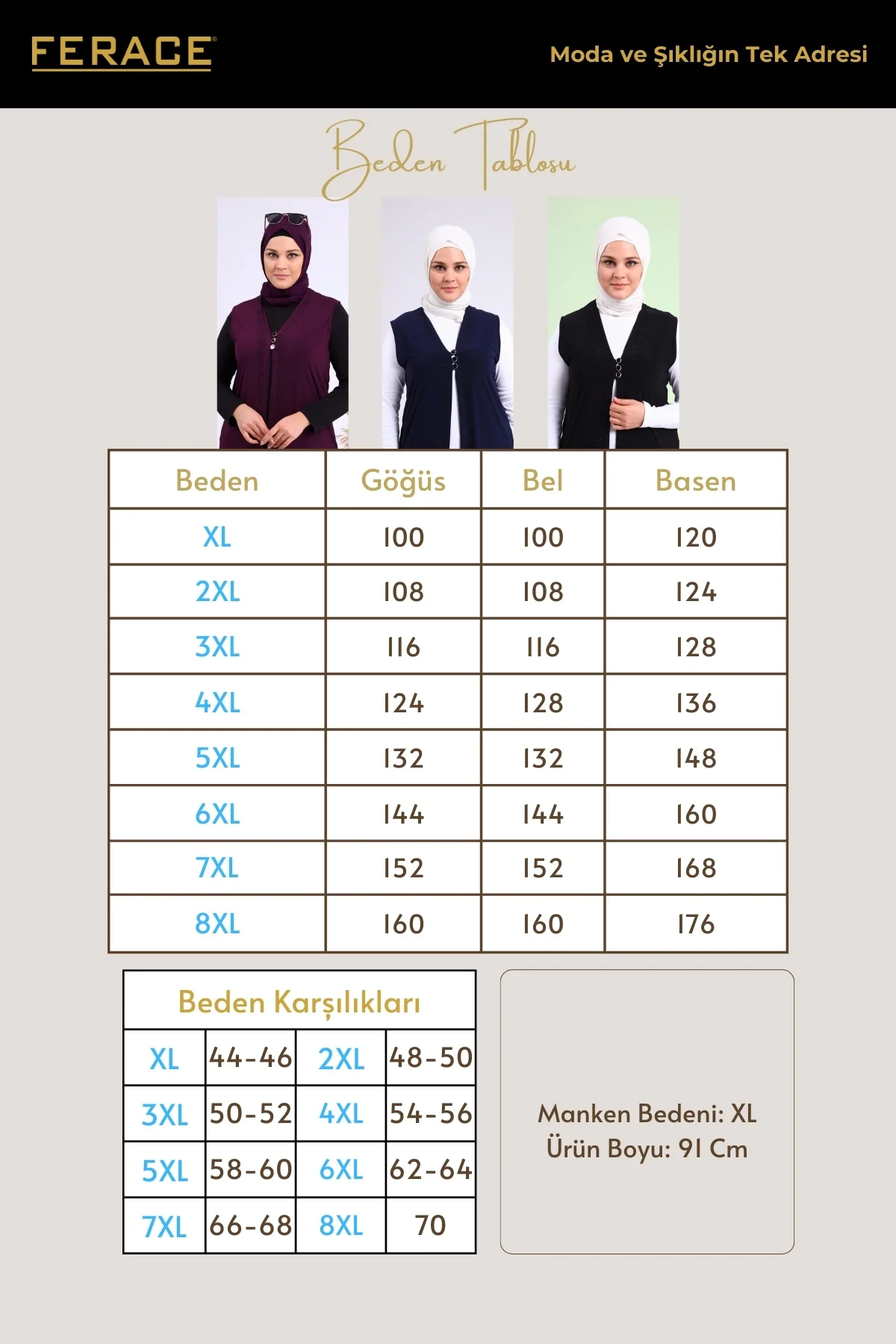 Kadin Buyuk Beden Üç Düğmeli Likralı Yelek - Görsel 2