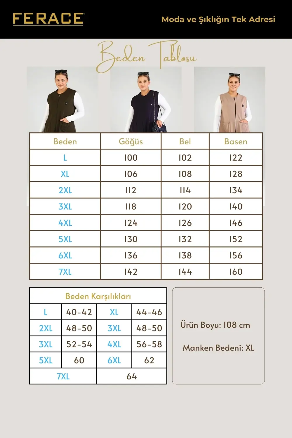 Kadin Buyuk Beden Uzun Yelek Ottoman Çelik Örme