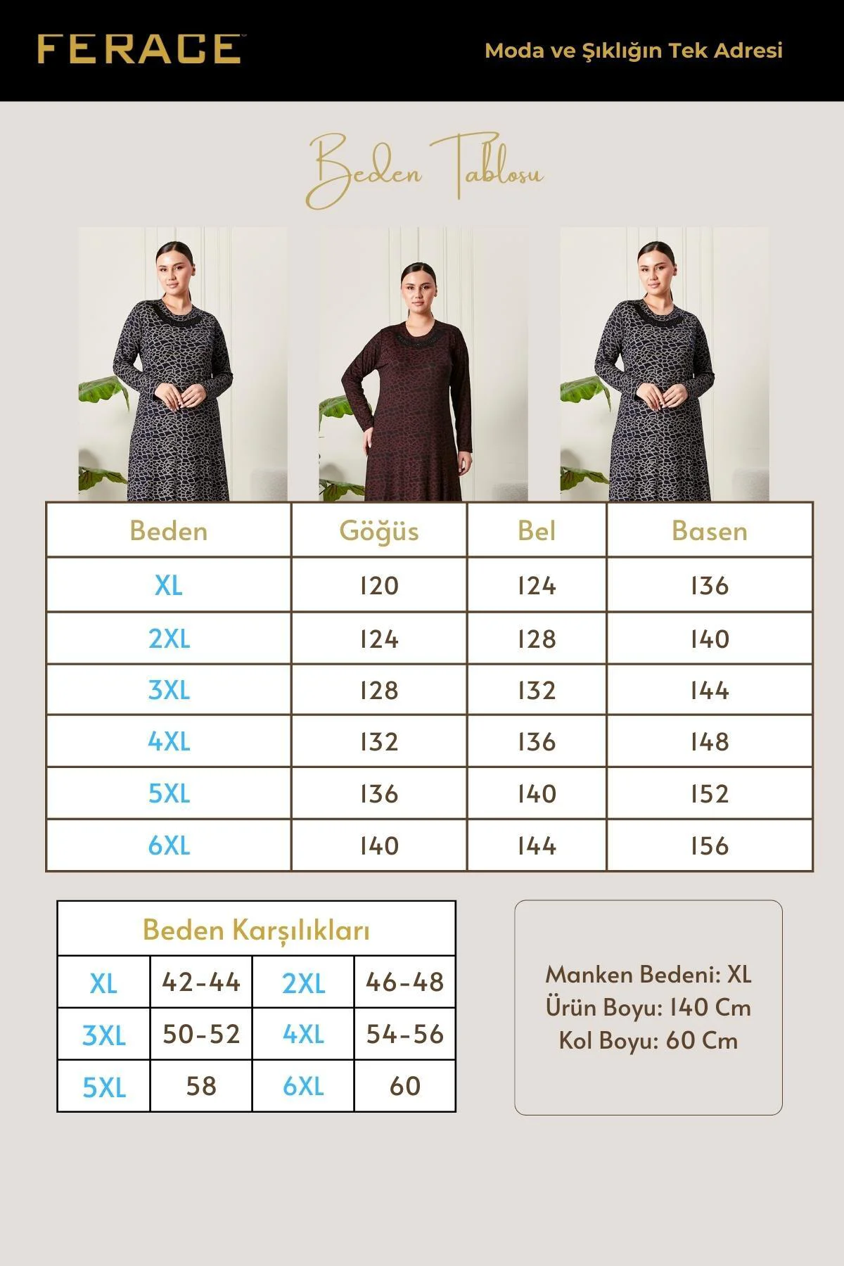 Kadın Buyuk Beden Yakası Taşlı Penye Elbise