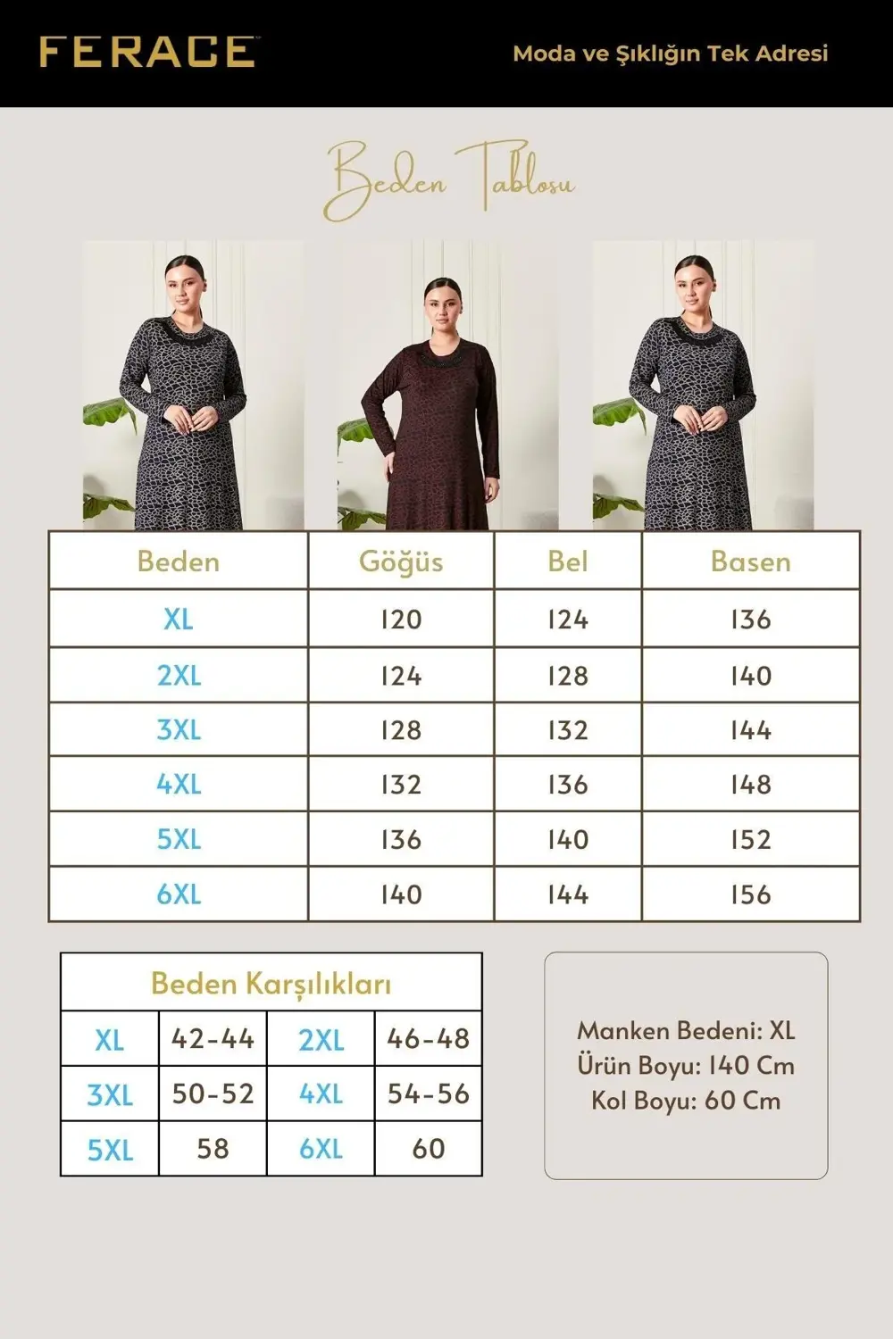 Kadın Buyuk Beden Yakası Taşlı Penye Elbise