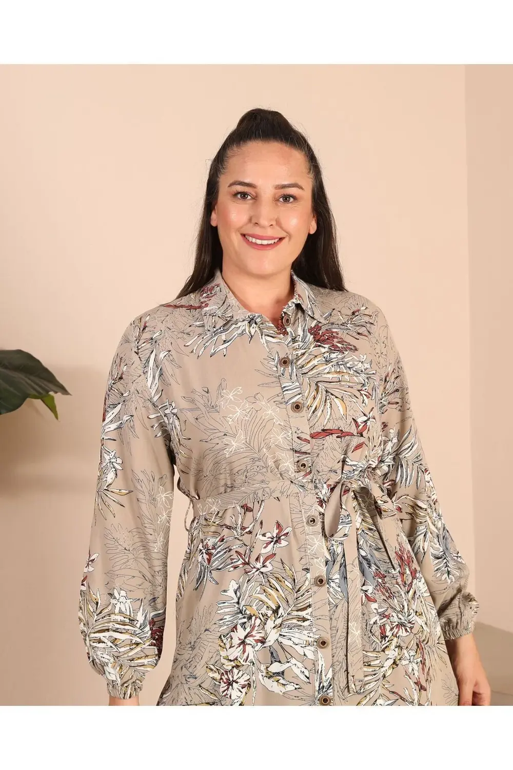 Kadin Buyuk Beden Yazlik Elbise Plus Tesettur Giyim Uzun Elbise