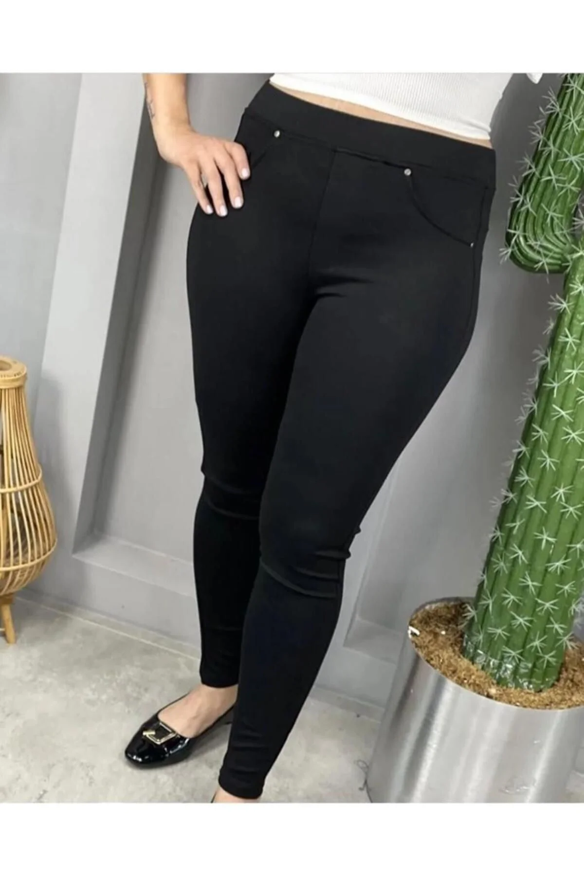 KADIN ÇELİK ÖRME PANTOLON TAYT