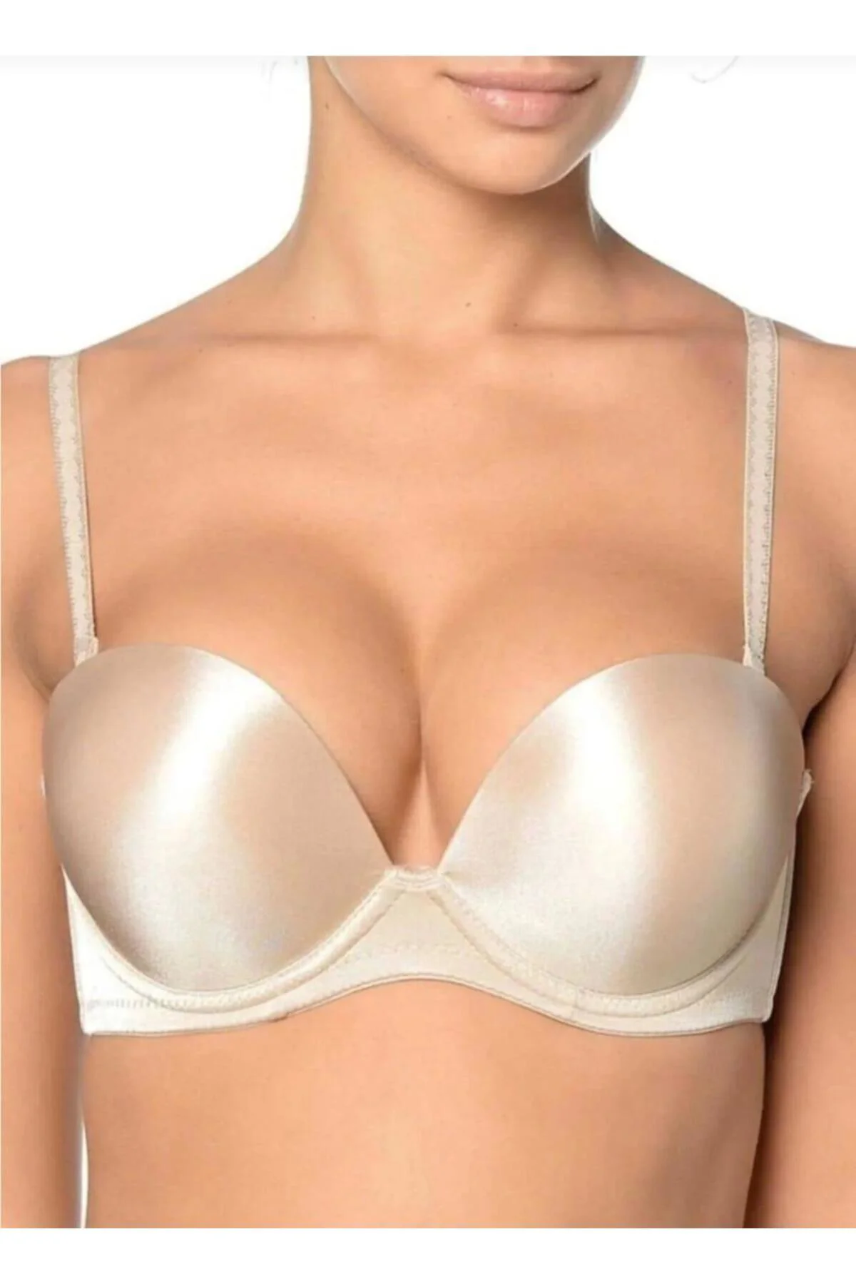 Kadın Cindy 2 Beden Büyüten Full Push-Up Sütyen Tekli