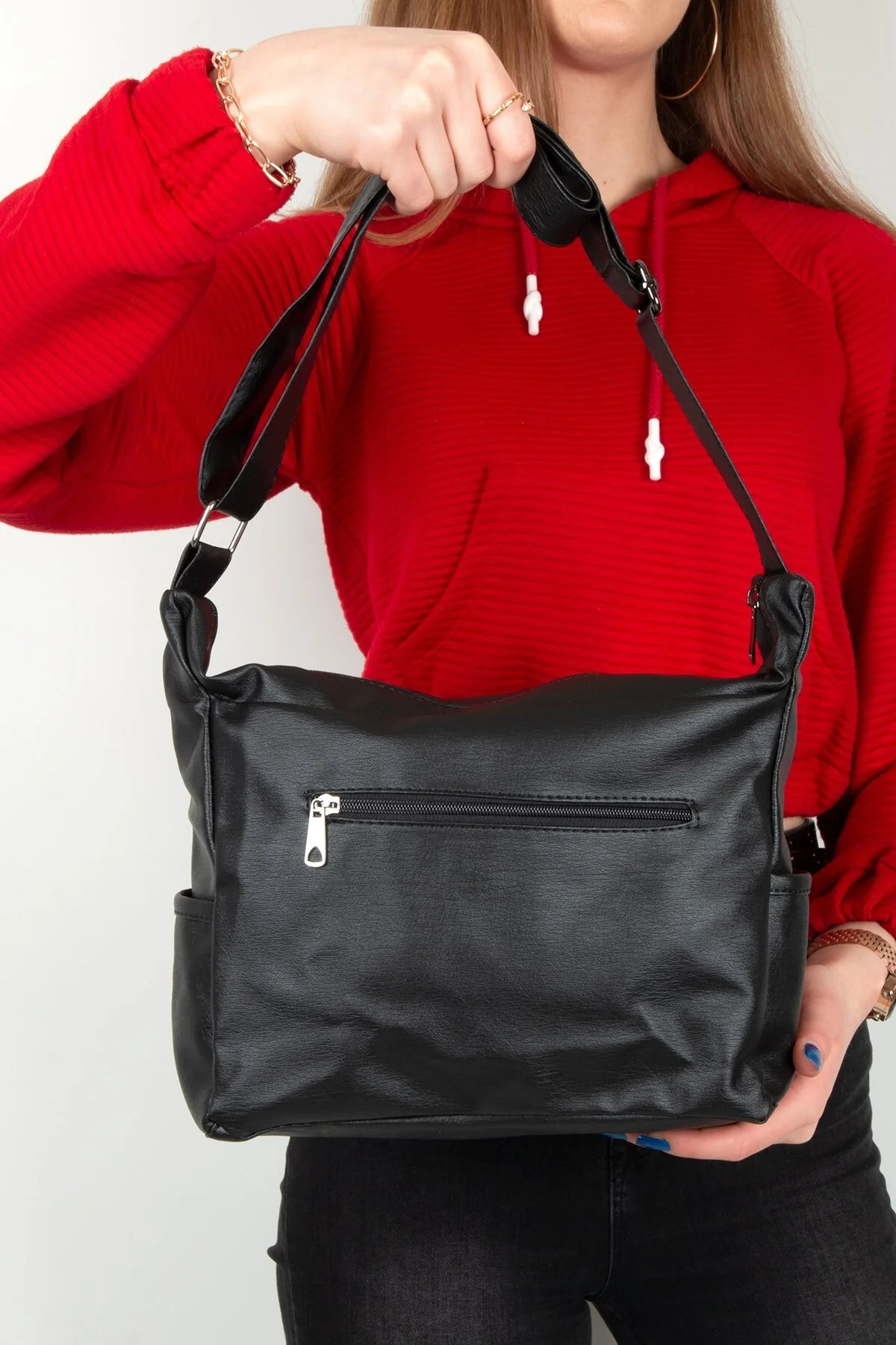 Monalisa Home Kadin Çok Bölmeli Yikama Deri Omuz Çapraz