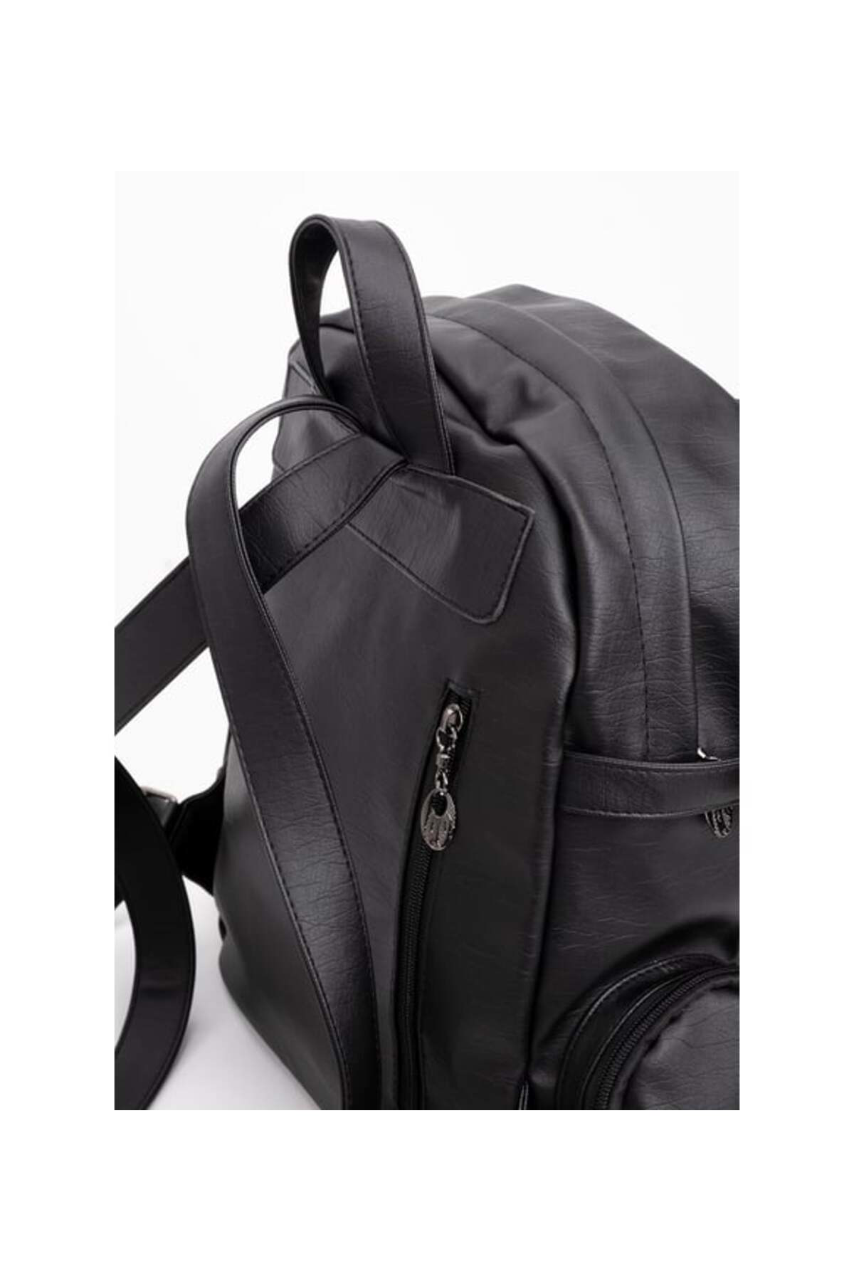 Monalisa Home Kadın Çok Bölmeli Yıkama Deri Sırt Çanta