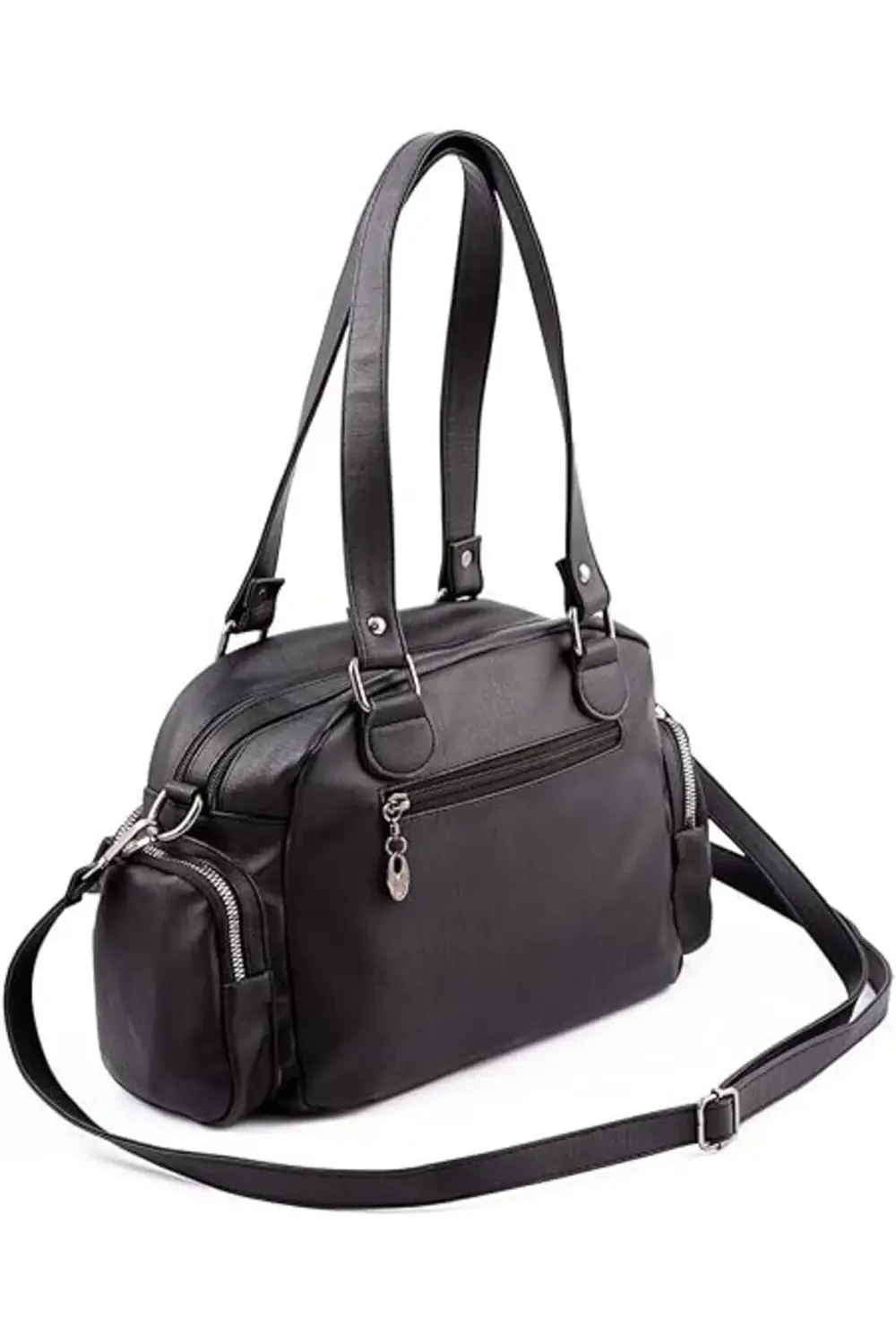 Kadın Çok Bölmeli Yıkama Deri El Omuz Çantası