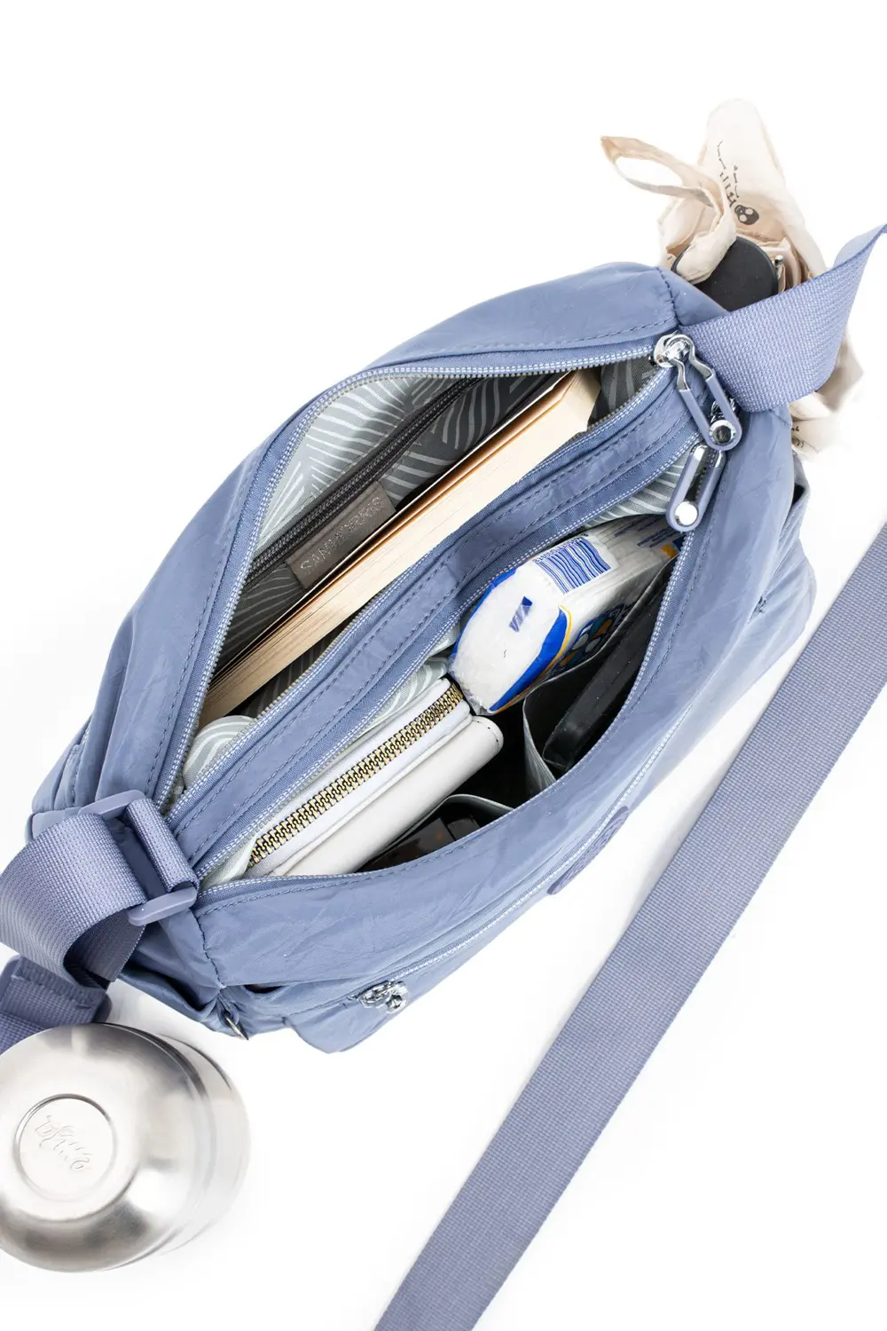 Kadın Çok Gözlü Suya Dayanıklı Paraşüt Kumaş Ayarlanabilir Çapraz