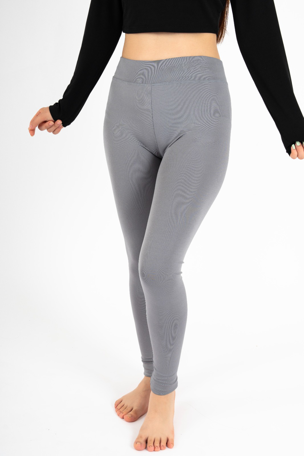 Kadın Dalgıç Kumaş Yüksek Bel Toparlayıcı Tayt Pantolon