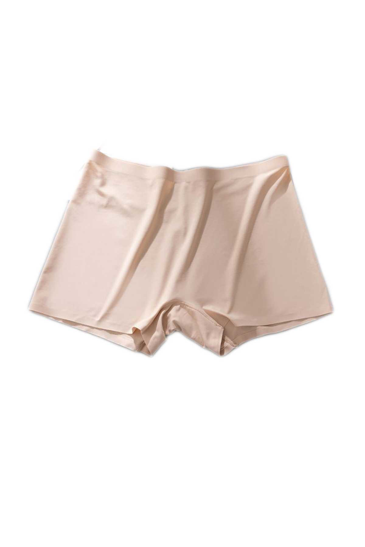 Just Cheap Store Kadin Dikişsiz Görünmez İz Yapmaz Mini Şort Boxer Ten