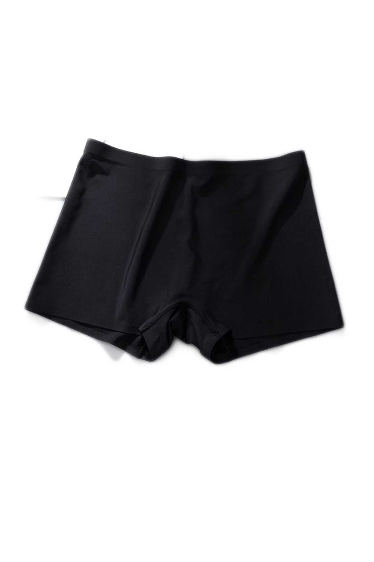 Just Cheap Store Kadin Dikişsiz Görünmez İz Yapmaz Mini Şort Boxer Siyah