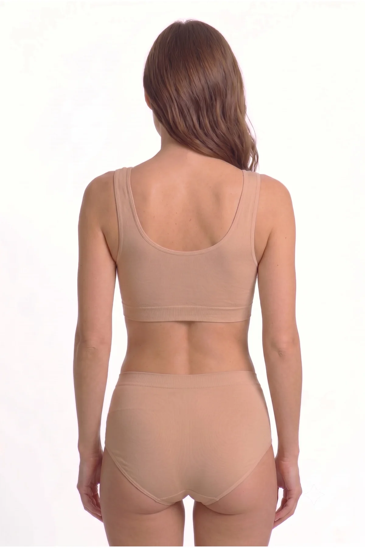 Kadın Dikişsiz Seamless Spor Sütyeni Pedli Toparlayıcı Kalın Askılı Büstiyer