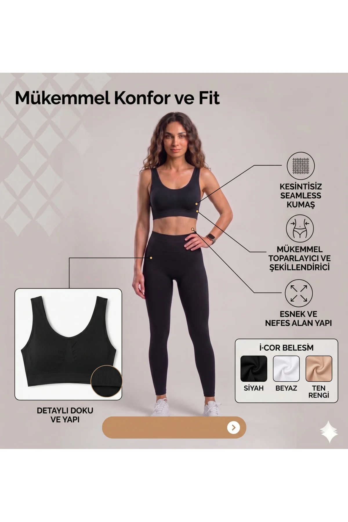 Kadın Dikişsiz Toparlayıcı Spor Sütyen