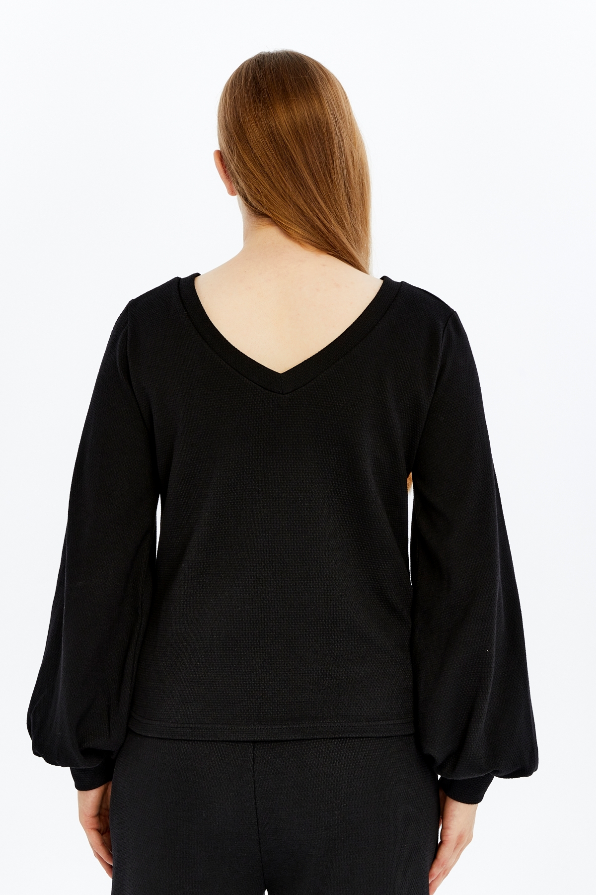 Defys Kadin Dokulu V Yaka Bluz