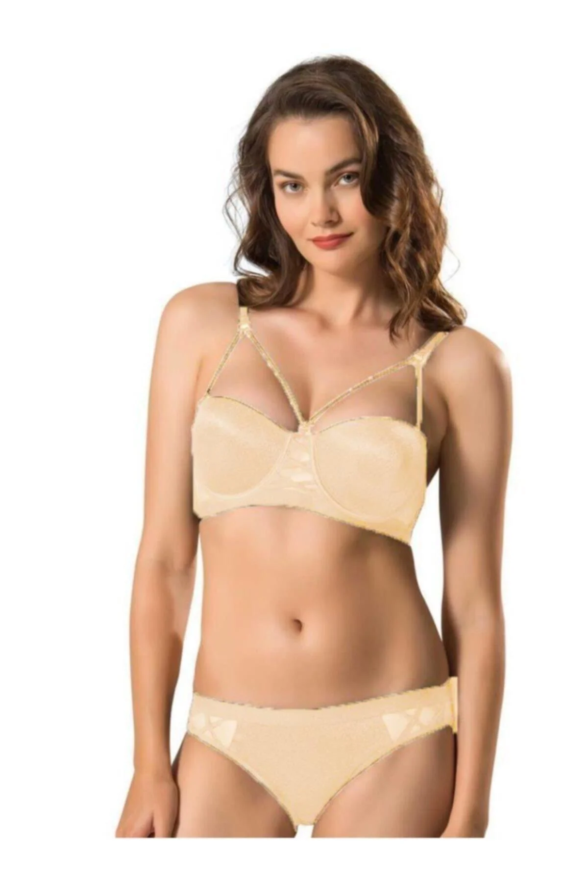 Kadın Ekru Iç Çamaşırı Takım