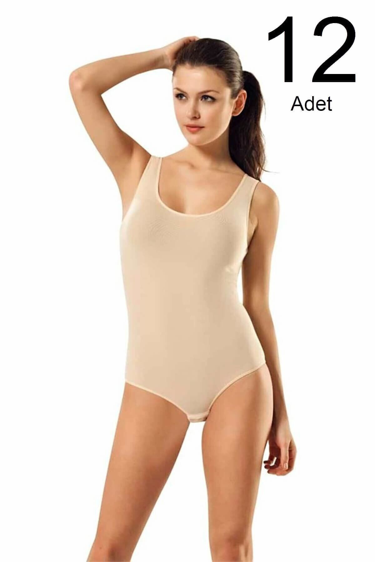 12'li Paket Geniş Askılı Çıtçıtlı Body