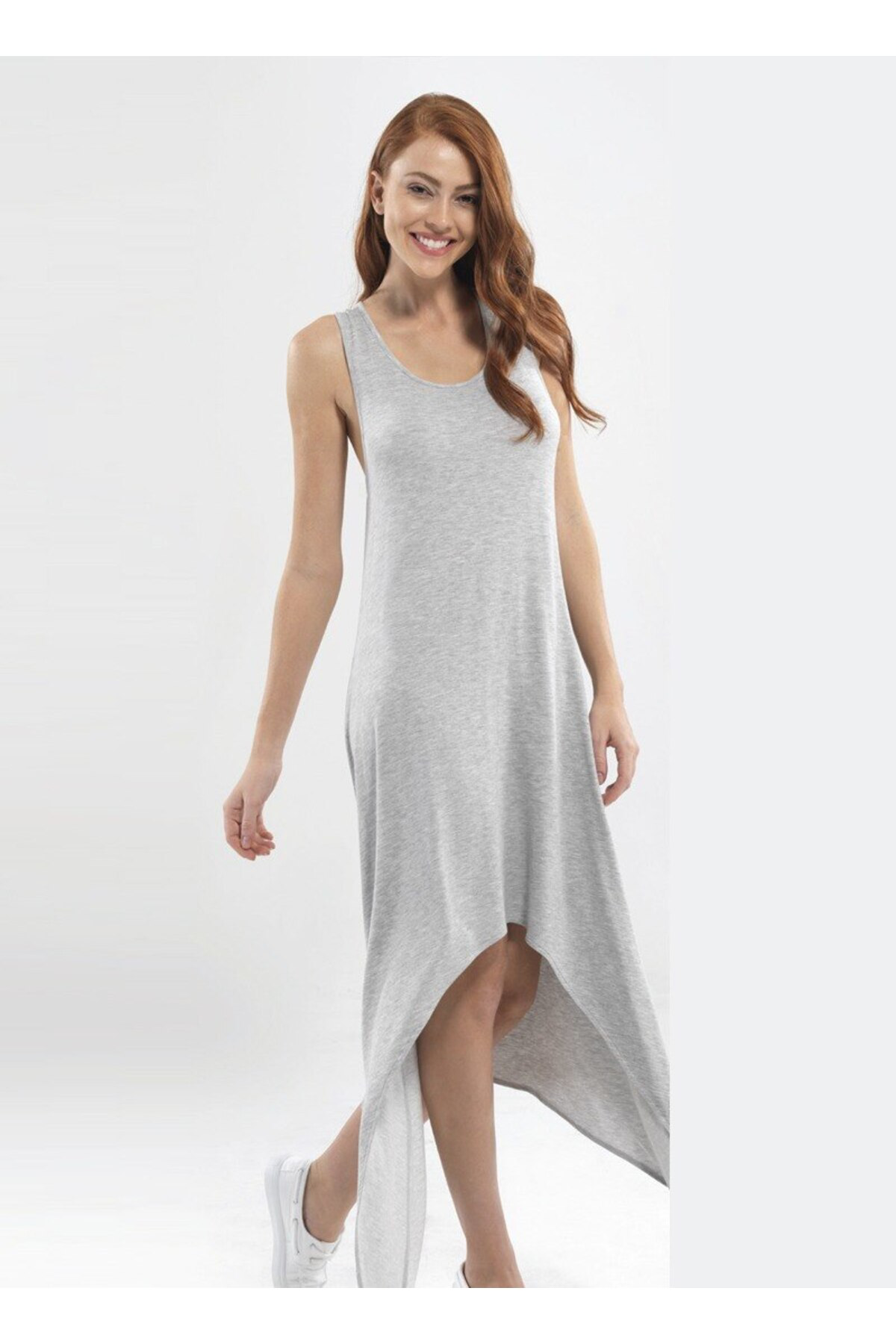 Blackspade Kadın Elbise 6749 - Gri Melanj