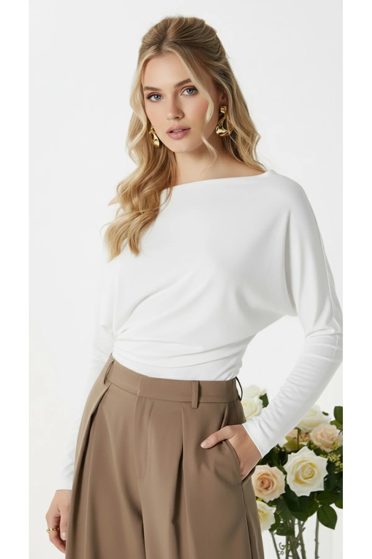 Kadın Elegant Asimetrik Omuz Detaylı Bluz Kadın Elegant Asimetrik Omuz Detaylı Bluz Fiyatı, Yorumları ve Özellikleri