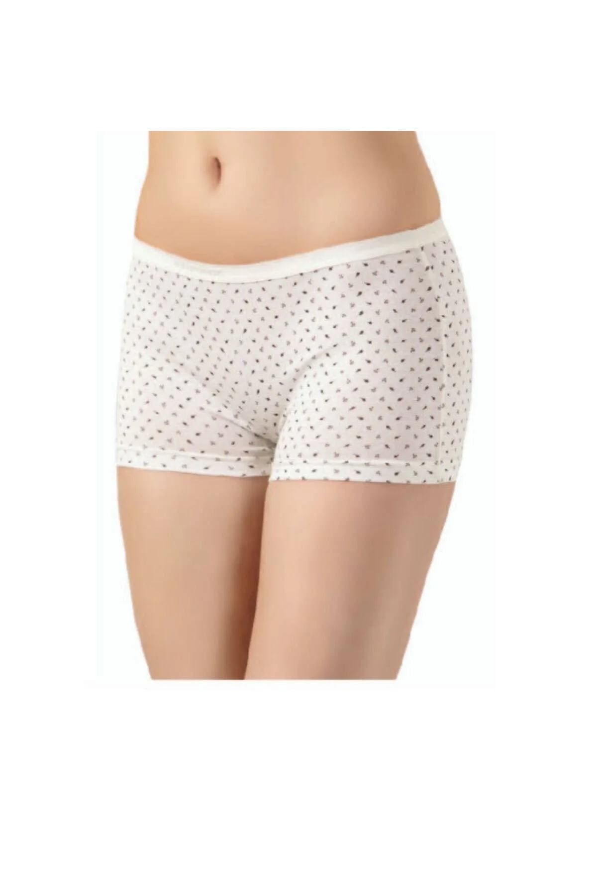 Kadın Elegant Modal Desenli Şort Boxer 4 Lü Paket