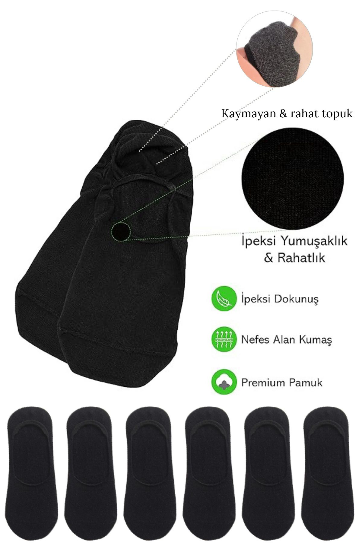 Kadın - Erkek Düz Desen (6 ÇİFT) Pamuklu Terletmez Babet Çorap Kadın - Erkek Düz Desen (6 ÇİFT) Pamuklu Terletmez Babet Çorap