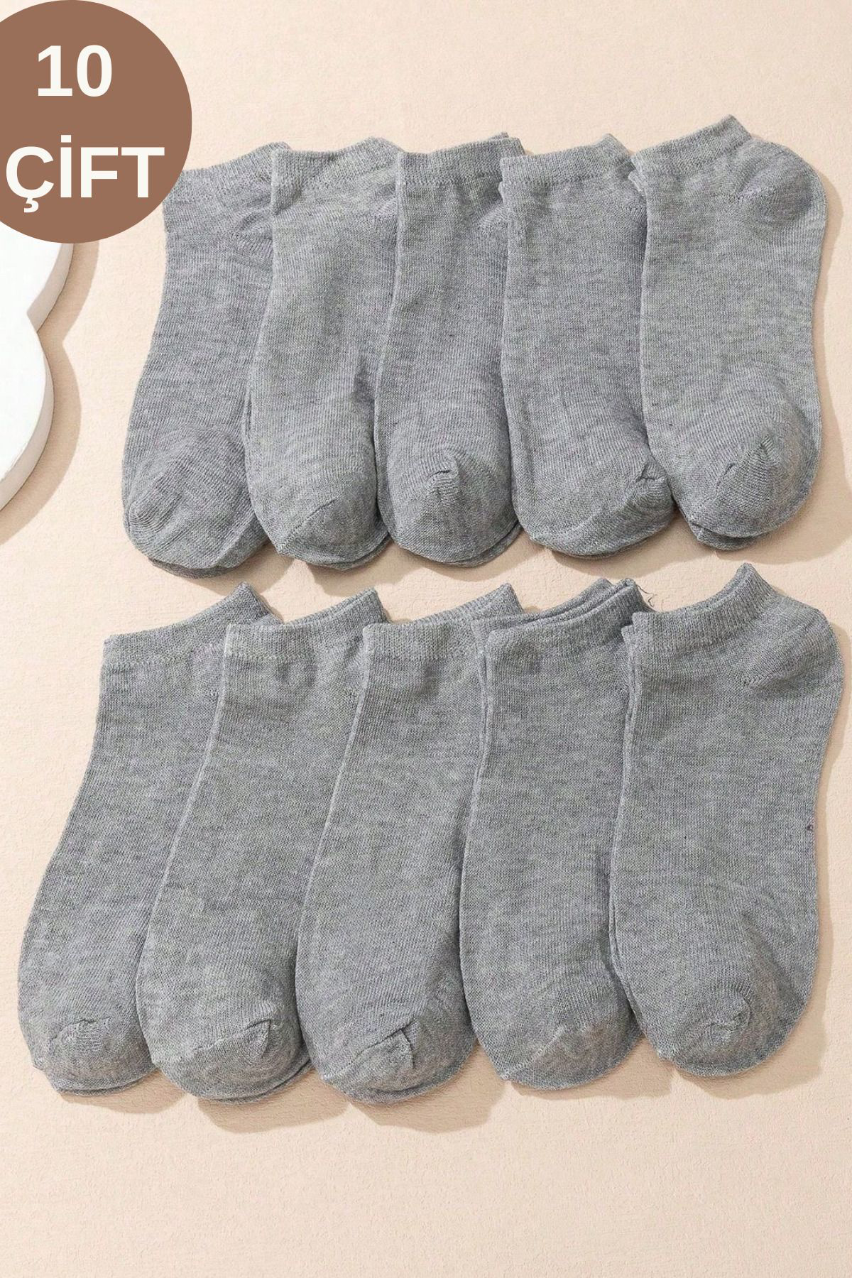 Kral Socks Kadin - Erkek Pamuklu Terletmez (10'Lu - 10 Çift) Yazlik Görünmez