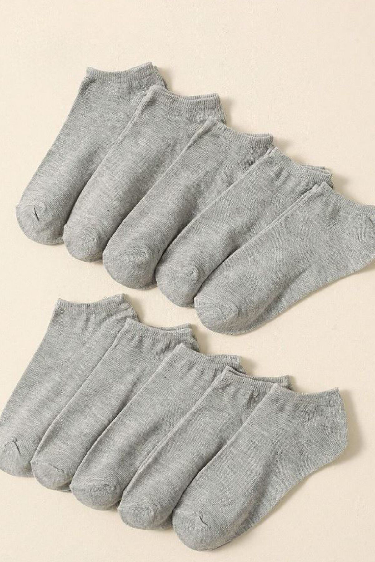 Kral Socks Kadin - Erkek Pamuklu Terletmez (10'Lu - 10 Çift) Yazlik Görünmez