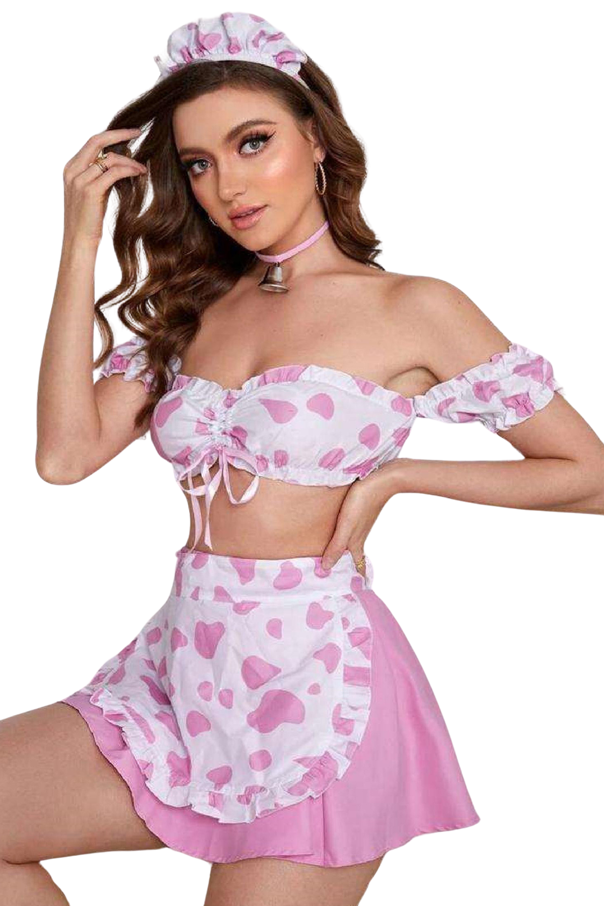 Kadın Fantezi Hizmetçi Kostümü Harness Erotik Kıyafet 20031 Pembe Kadın Fantezi Hizmetçi Kostümü Harness Erotik Kıyafet 20031 Pembe