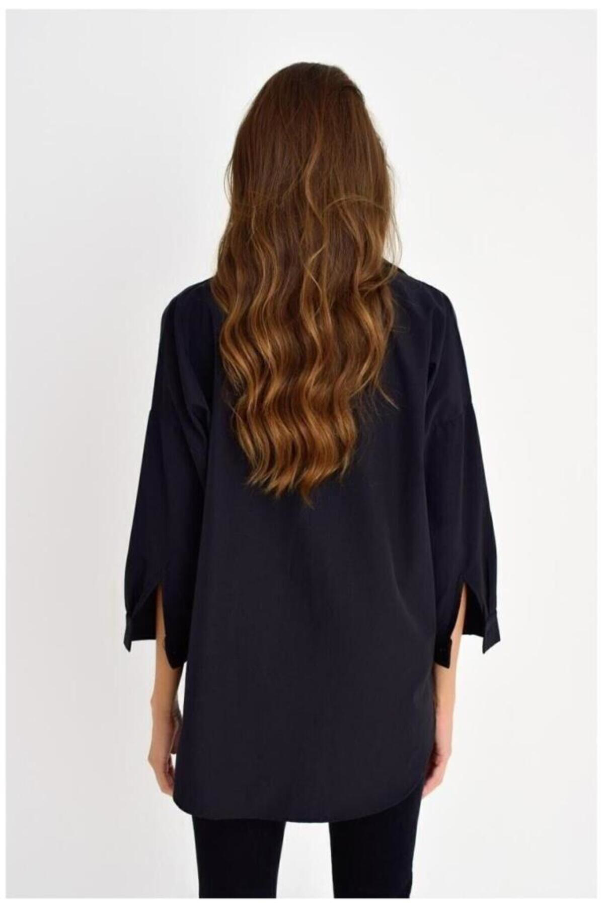 Pasaklı Giyim Kadın Fermuar Detaylı Uzun Kollu Gömlek 6108280