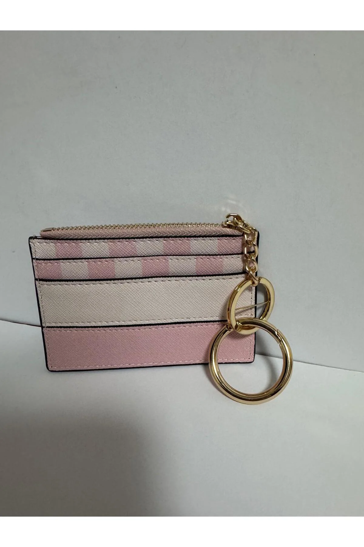 Kadın Fermuarlı Kartlık Pudra Yan Cüzdan
