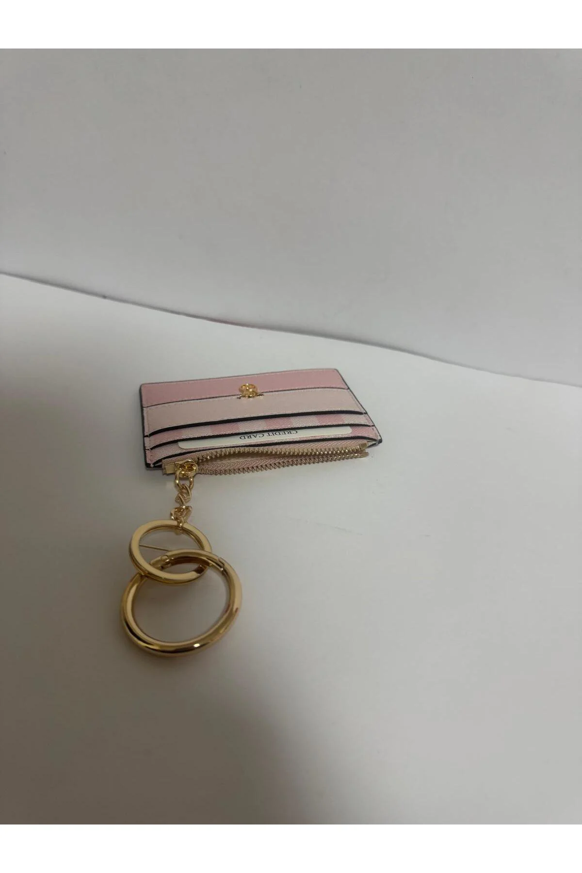 Kadın Fermuarlı Kartlık Pudra Yan Cüzdan