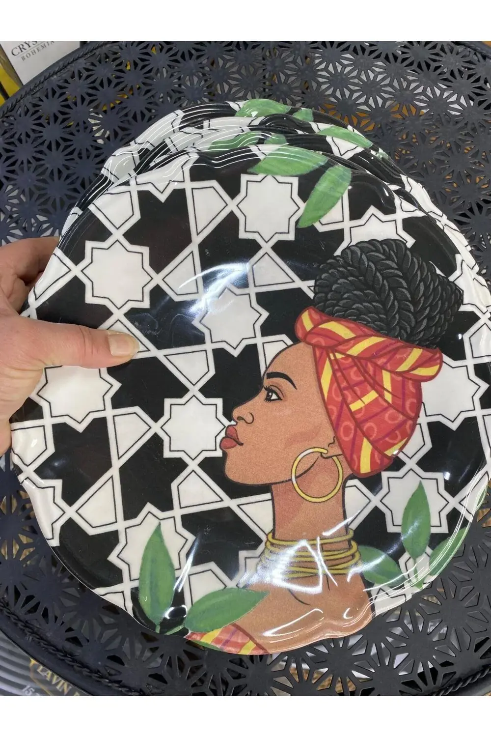 Kadın Figürlü 6 Lı Porselen Servis Tabağı 27cm