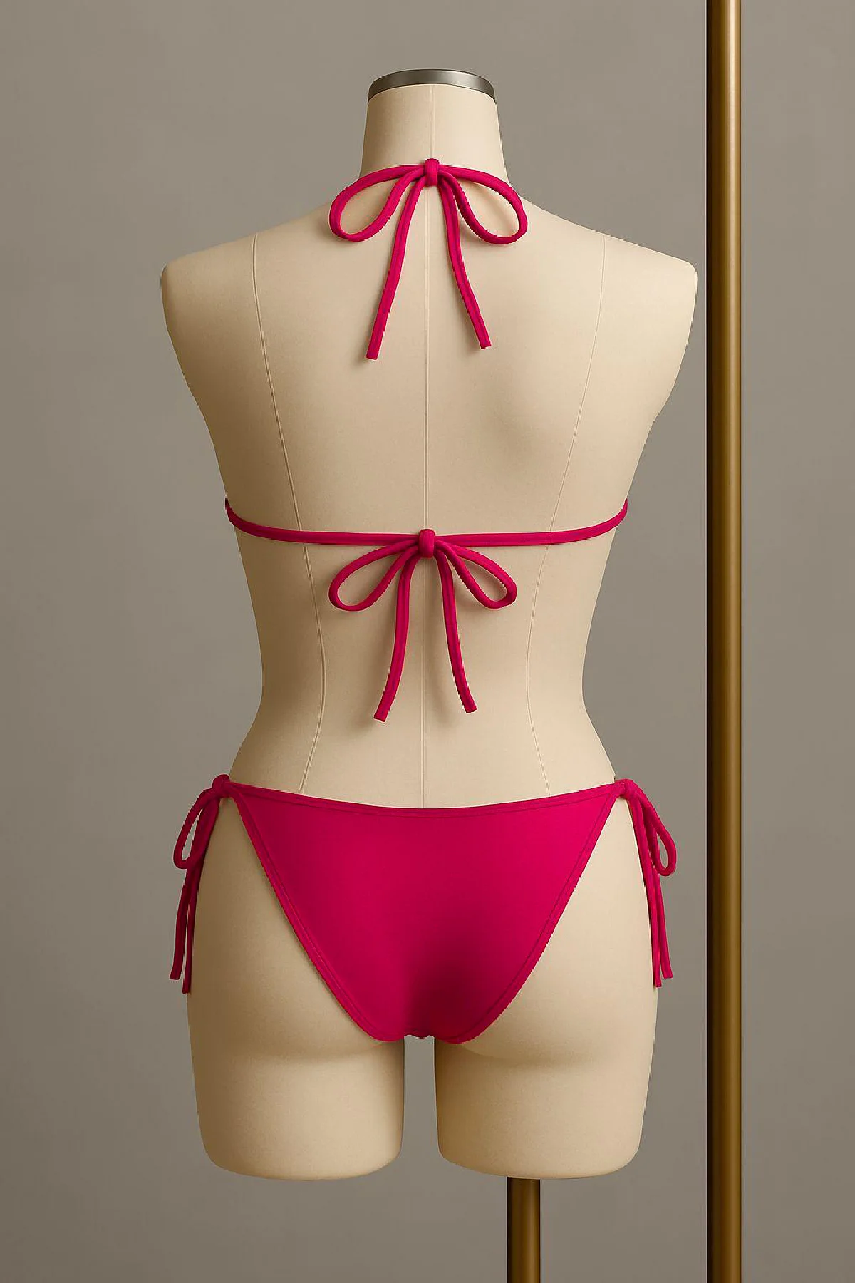 Kadın Fuşya Yandan Bağlamalı Bikini Mayo Takımı - Şık Plaj Modası Fiyatı, Yorumları ve Özellikleri