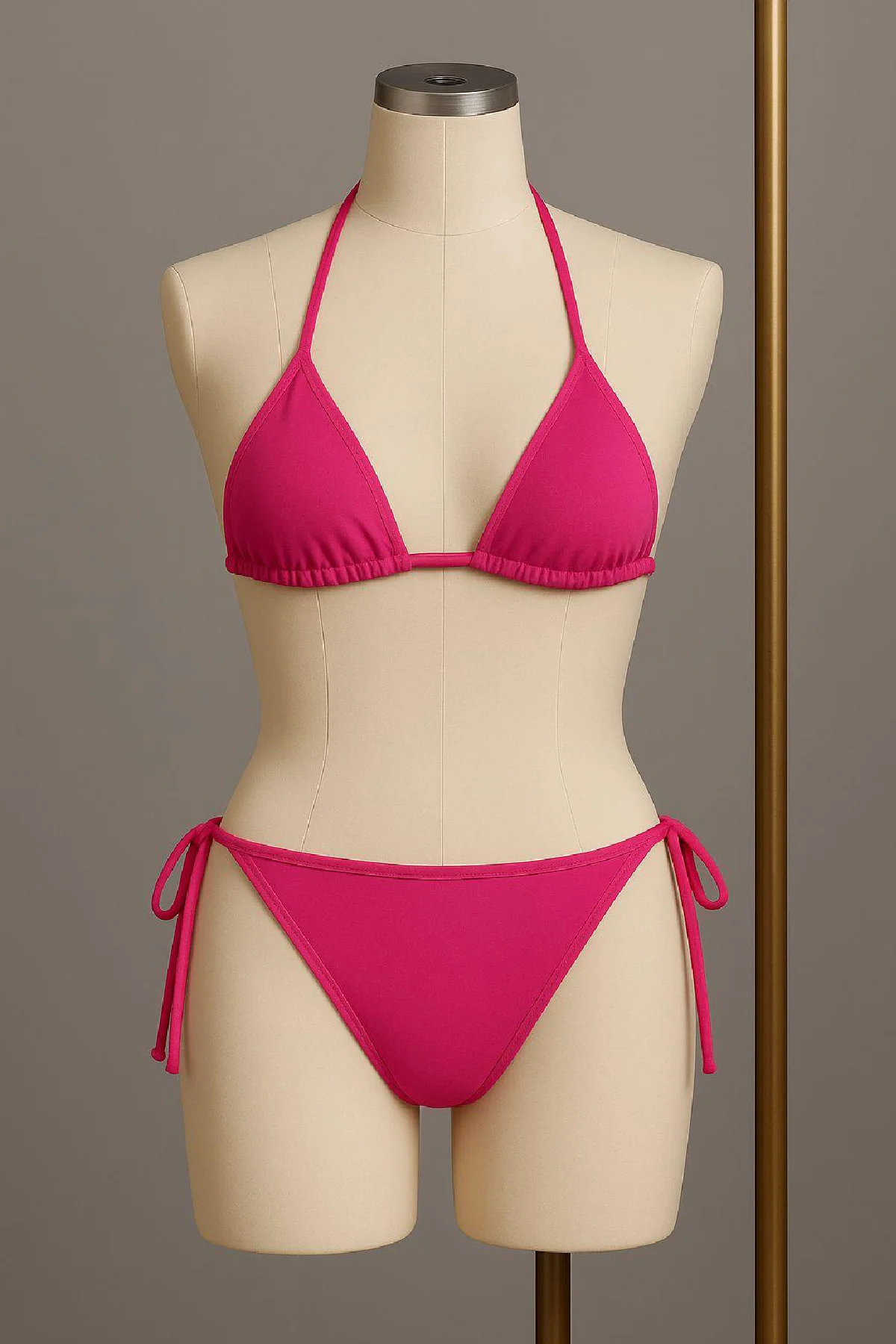 Kadın Fuşya Yandan Bağlamalı Bikini Mayo Takımı - Şık Plaj Modası Fiyatı, Yorumları ve Özellikleri