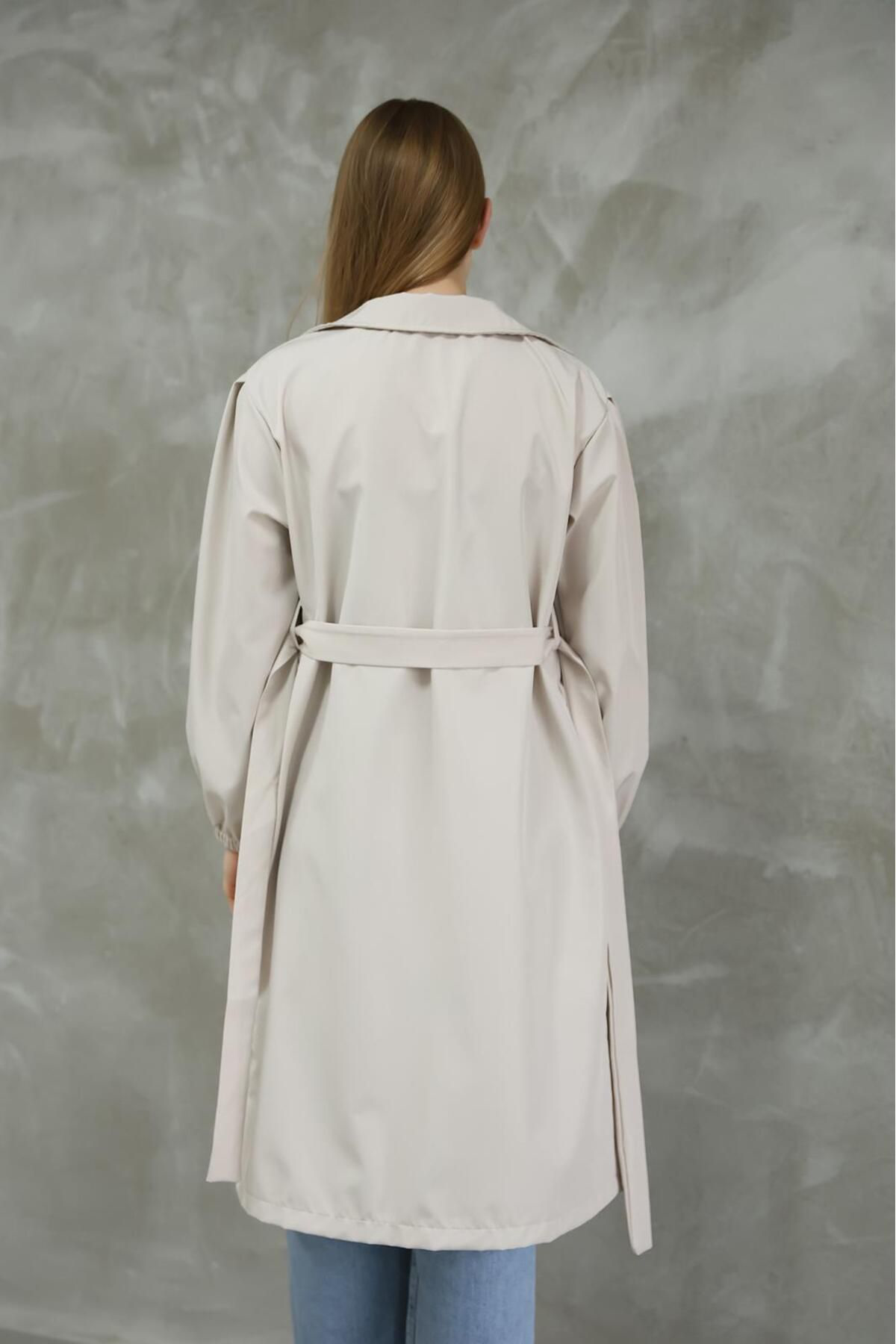 Louise Kadin Giyim Balon Kol Trençkot