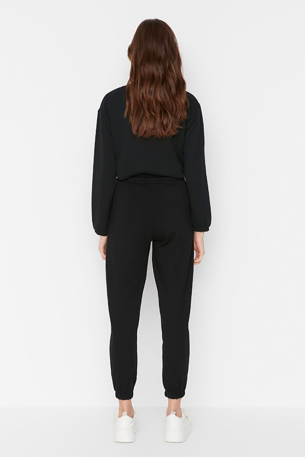 Kadın Giyim Beli Bağcıklı Iki Iplik Jogger Eşofman Altı