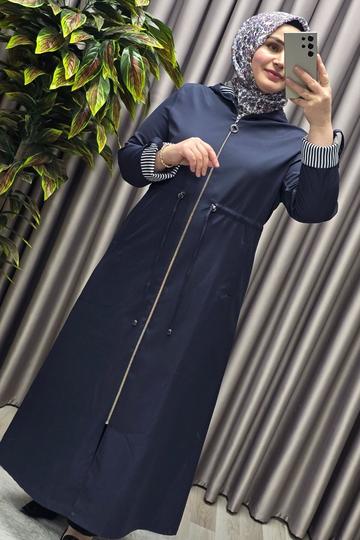 Kadın Giyim Büyük Beden Su Geçirmez Tam Boy Mevsimlik Spor Tesett